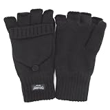 Mens Thinsulate Capped Fingerless Thermal Gloves (3M 40g)