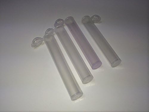 Set of (8) Cute Containers Poppers Medical Rx Prescription Vial Tube Doob Waterproof Odor Proof 4.5" Long (Clear)