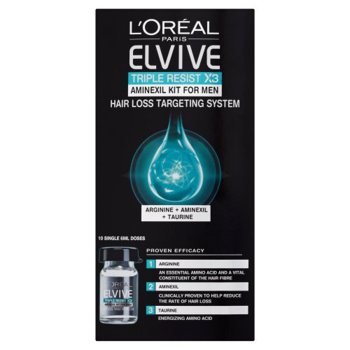 L’Oreal Elvive Triple Resist Aminexil Kit for Men Hair Loss System Nakosite