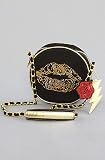 Betsey Johnson The Crossbody in Black Blingin' Lips,Bags (Handbags/Totes) for Women