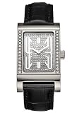 Bulgari RTW39DGD2L Rettangolo White Diamond Pave Dial Leather Women's Watch