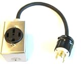 GenTran 10/3 30 Amp RV NEMA L5-30 Plug to 4-Prong NEMA 1450 50 Amp Receptacle Generator Adapter #RJBA10302-1450R