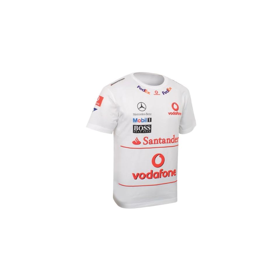 Vodafone Mclaren Mercedes Sponsor T Shirt White Xl Sports On Popscreen