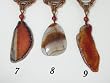 Small Natural Shaped Agate on Hand-knotted Brown Rope Necklace #8
