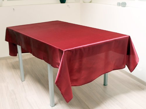 Nappe rectangle SATIN framboise