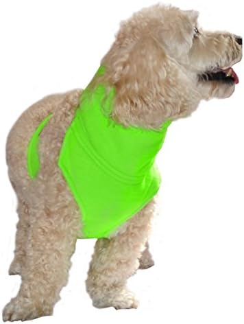 The Doggy Dickey Fleece Neck and Chest Warmer for Medium Dogs, Medium, Neon Green
