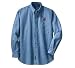 Personalized custom embroidered EMT, EMS or EMR symbol denim shirt