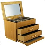 Lionite Mele Maple Wood Jewellery box (3 drawer)