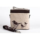 SoYoung Large Insulated Cooler Lunch Bag - Brown Birds