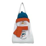Miami Dolphins Snowman Winter Holiday Door Sack - NFL Football