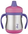 Thermos Foogo Leak-Proof SS 7 Ounce Sippy Cup with Handles, Pink, 6 Months