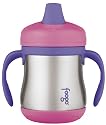 Thermos Foogo Leak-Proof SS 7 Ounce Sippy Cup with Handles, Pink, 6 Months