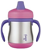 Thermos Foogo Leak-Proof SS 7 Ounce Sippy Cup with Handles, Pink, 6 Months