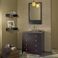 American Standard 9437.200.310 Cascada Three-Drawer Vanity without Lavatory Top, Tobacco
