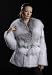 Silver Cross Mink fur coat jacket with natural fox collar