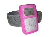 PINK Silicone Skin Case Cover and Armband for Creative Labs Zen Micro MP3