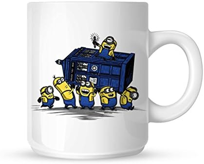 Minions Bring Tardis Box Dr Who Coffe Mug , Custom Mug, Personalised Photo Mug, Unique Gift