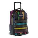JanSport Wheeled Superbreak School Backpack (Black/ Multi Disco Dot)