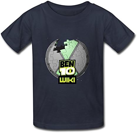 ZhiTian Youth Ben 10 Wiki Logo Kids Boys And Girls T-Shirt - M Navy