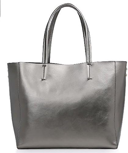 OULINBEIN Women Silver Leather Tote Handbag Shoulder Bags Cross Body Bag Hobo