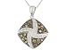 10KT WG .75CTW CHOCOLATE AND WHITE DIAMOND PENDANT WITH CHAIN