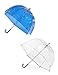 Totes Kids' Clear Bubble Umbrella (Pack of 2), Pink/Blue