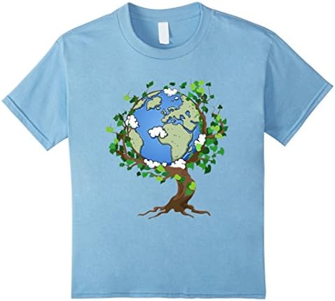 Kids Tree of Earth T-shirt 8 Baby Blue