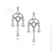 STUDIO 925: *APRIL CZ PAVE CONTOUR CHANDELIER EARRINGS*