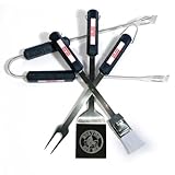Motorhead Products MH5104 MLB 4-Piece BBQ Grilling Utensil Set, Red Sox