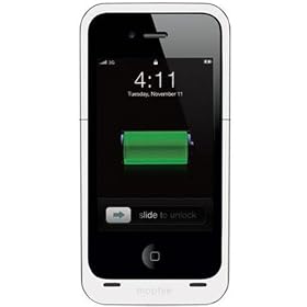 Mophie Juice Pack Air Case and Rechargeable Battery for iPhone 4 (White) Compatibility with both Verizon & AT&T iPhone 4