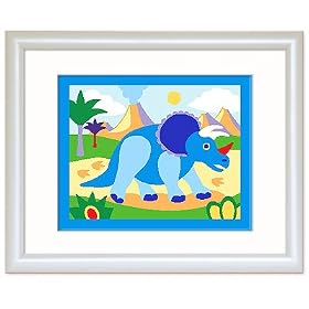 Dinosaurland Triceratops Framed Print by Olive Kids
