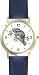 Raccoon in Tree JP Animal - WATCHBUDDY® DELUXE TWO-TONE THEME WATCH - Arabic Numbers - Blue Leather Strap-Size-Large ( Men's Size or Jumbo Women's Size )