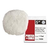 Porter Cable 15006 5-Inch Hook and Loop Lambs Wool Polishing Pad