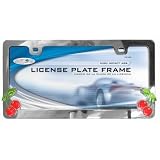 CHROME ABS CHERRIES LICENSE PLATE FRAME