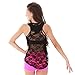 Gia-Mia Dance Big Girls LOL Lace Back Tank, Black, Large