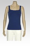 Petite Cotton Knit Square Neck Tank