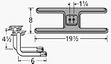 'Burner Asmby, H Twn 1.25 , Ci, 19.5 X 8; El Patio'