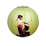 Kimono Girl Paper Lantern - Green by Wrapables