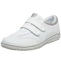 Grasshoppers Women's Stretch Plus Velcro Sneaker,White,12 M US