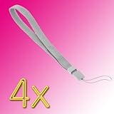 GTMax 4x Gray Hand Wrist Straps for Nintendo Wii Remote Controller