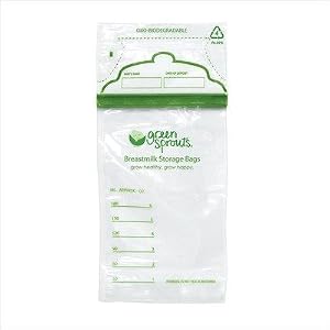 green sprouts 6 Ounce Oxo-Biodegradable Milk Storage Bags, Clear, 25 Count