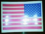 American Flag Static Clig Auto Decals Window Graphics [4pk]