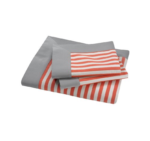 DwellStudio Draper Stripe Persimmon Full/Queen 