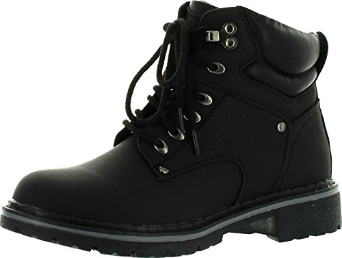 Forever Broadway-5 Womens Military Combat Lace Up Work Shoes Ankle Short Boot