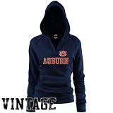 NCAA Auburn Tigers Ladies Navy Blue Rugby Vintage Hoody Sweatshirt