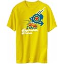 T-Shirt Yellow " Kiss Me , I Dance Psychedelic Trance " Music