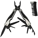 16 in 1 Multipurpose Tool Multi-functional Portable Pocket Size Multi Tool with Carry Belt Camo Holster and 9 Screw Bit Attachments Pliers - Knife - Saw - Bottle Opener -Screwdriver