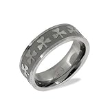 Luck of the Irish Stainless Steel Shamrock Band