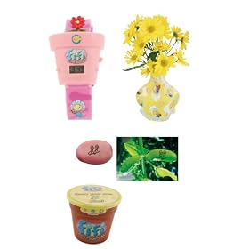 Fifi & The Flowertots Lcd Watch, Plant, Vase Action Set