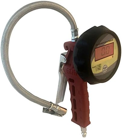 ProStar Professional Digital Tire Inflator / Deflator with Digital Gauge &amp; Lock-on Air Chuck Stainless Steel Hose